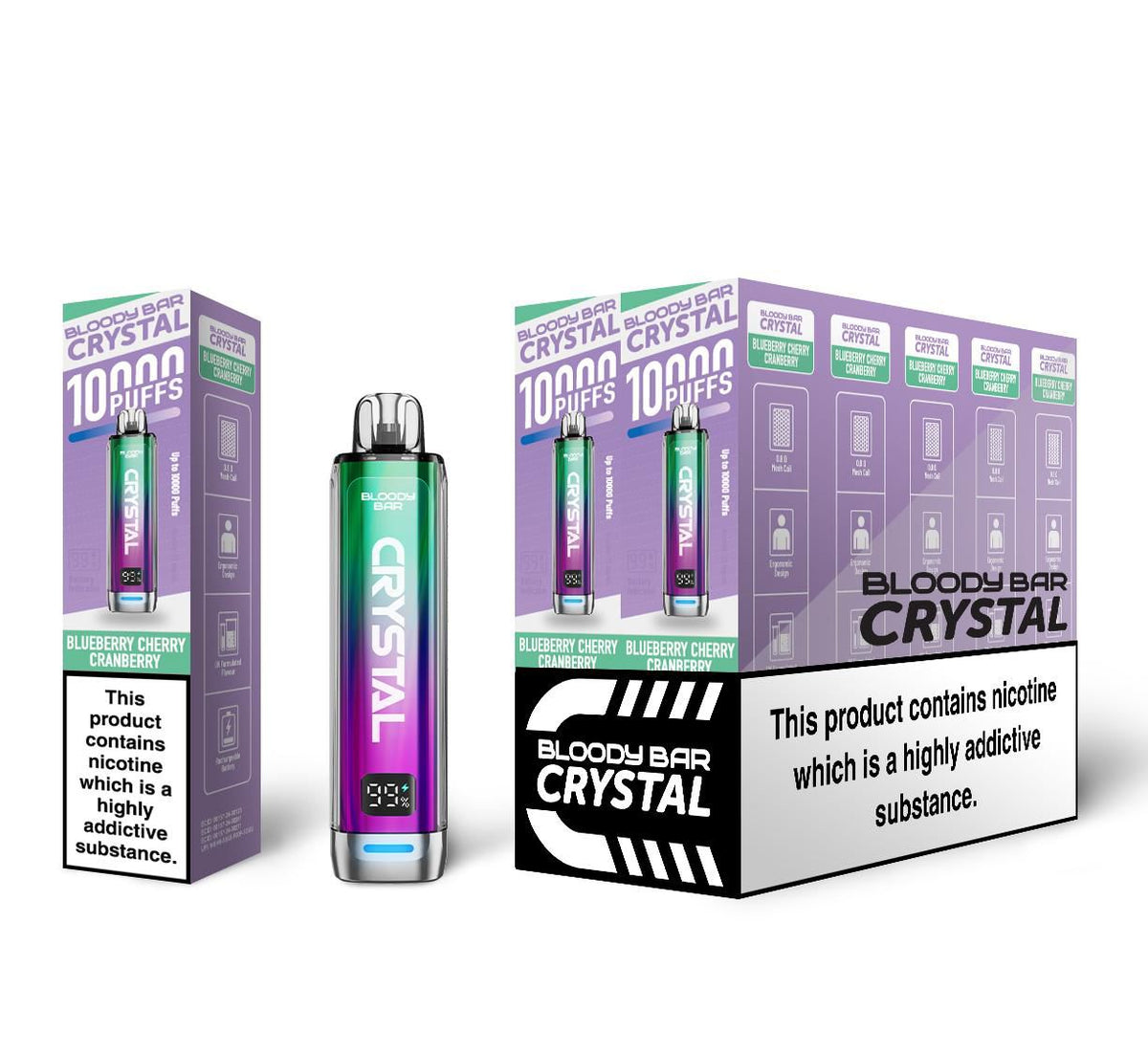 buy Bloody Bar Crystal 10k Disposable Vape Box of 5 at Wolfvapes.co.uk