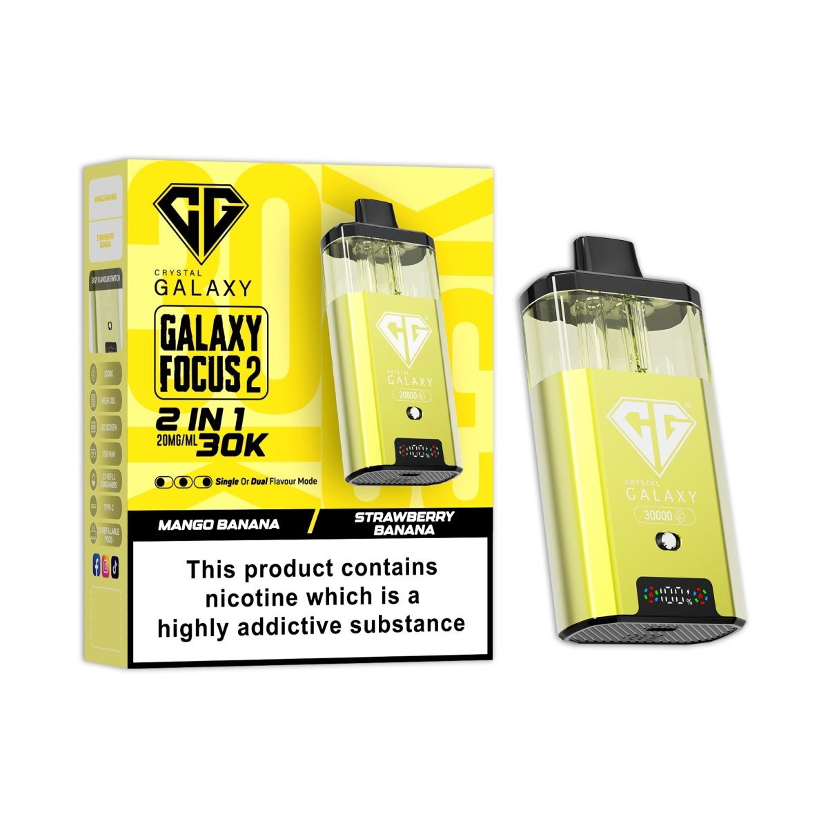 Crystal Galaxy Focus 2 Prefilled 2 in 1 Pod Kit Crystal Galaxy Focus 2 Prefilled 2 in 1 Pod Kit