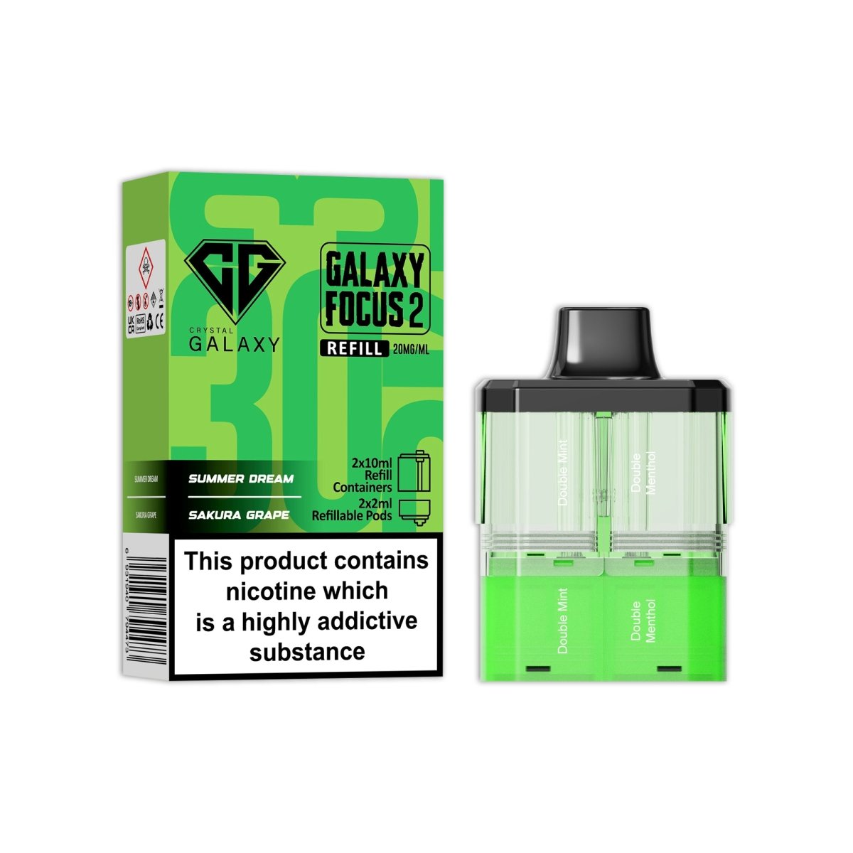 buy Crystal Galaxy Focus 2 Replacement Pods at Wolfvapes.co.uk