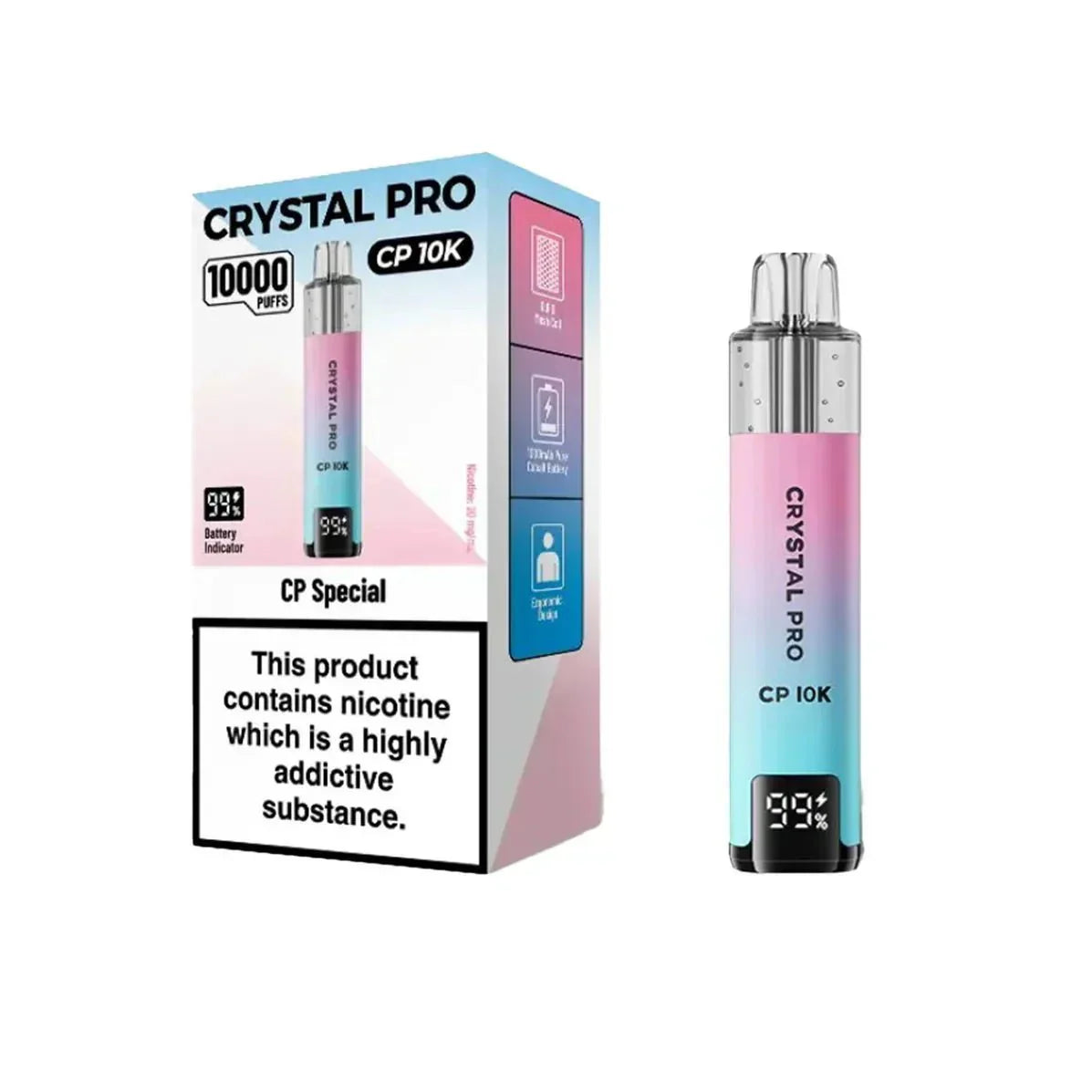 buy Crystal Pro CP10000 Prefilled Pod Kit Box of 5 at Wolfvapes.co.uk