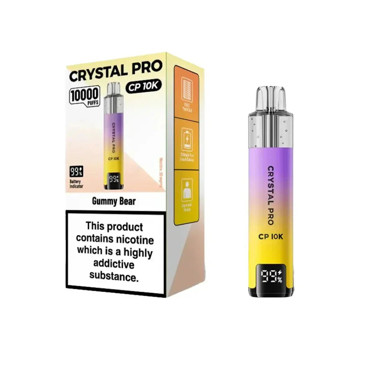 buy Crystal Pro CP10000 Prefilled Pod Kit Box of 5 at Wolfvapes.co.uk