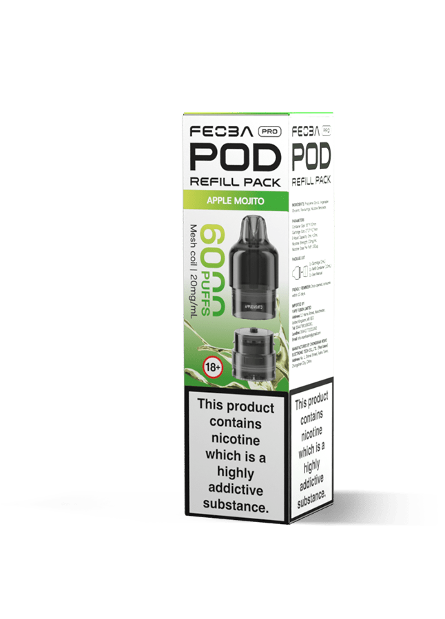 buy Feoba Pro 6000 Replacement Pods Box of 5 at Wolfvapes.co.uk