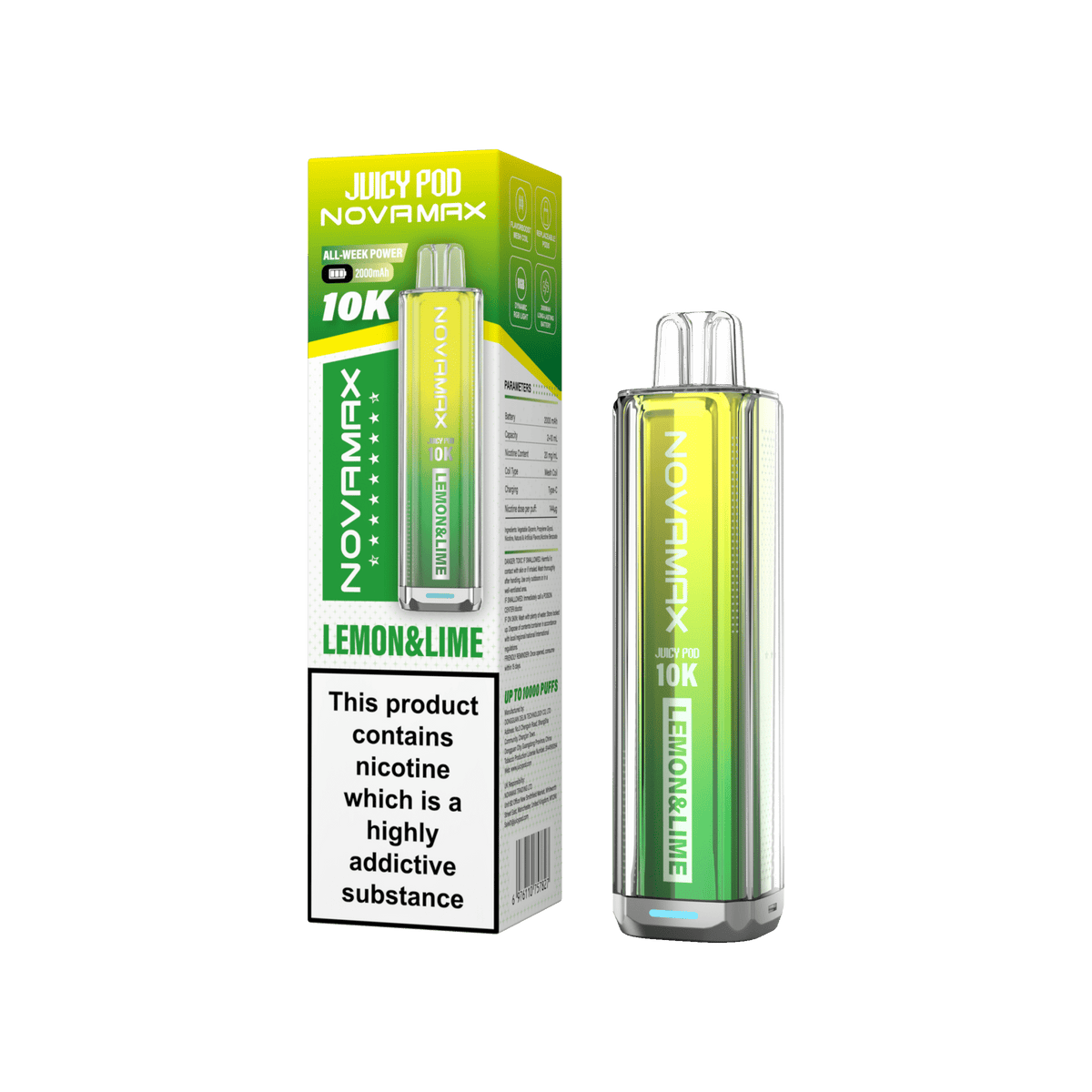 buy Juicy Pod Novamax 10k Prefilled Pod Vape Kit Pack of 5 at Wolfvapes.co.uk