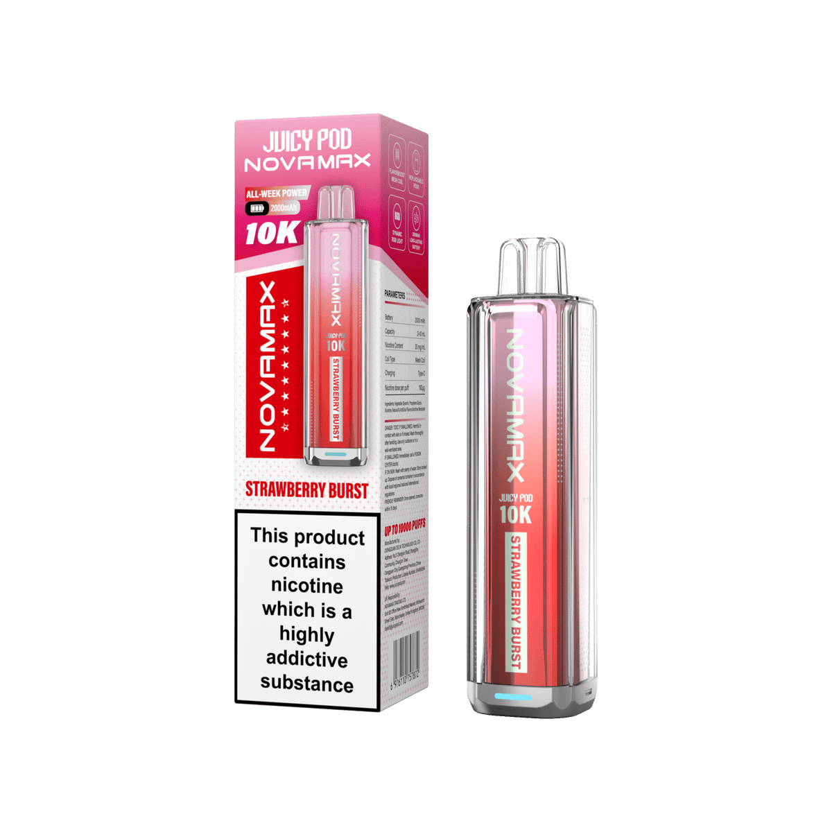 buy Juicy Pod Novamax 10k Prefilled Pod Vape Kit Pack of 5 at Wolfvapes.co.uk