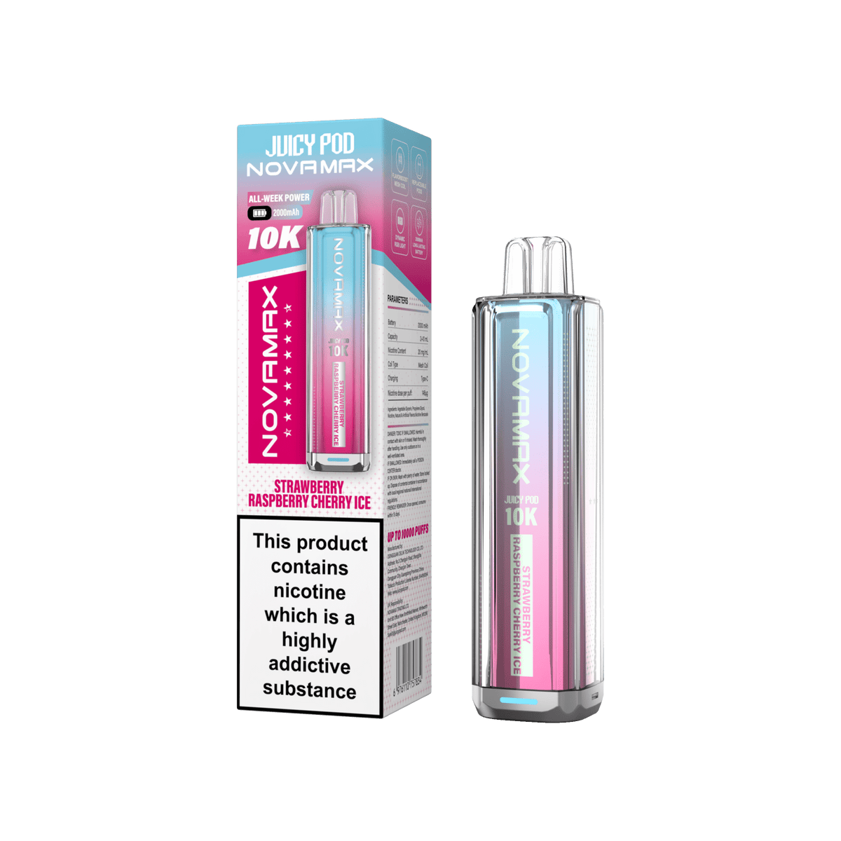 buy Juicy Pod Novamax 10k Prefilled Pod Vape Kit Pack of 5 at Wolfvapes.co.uk