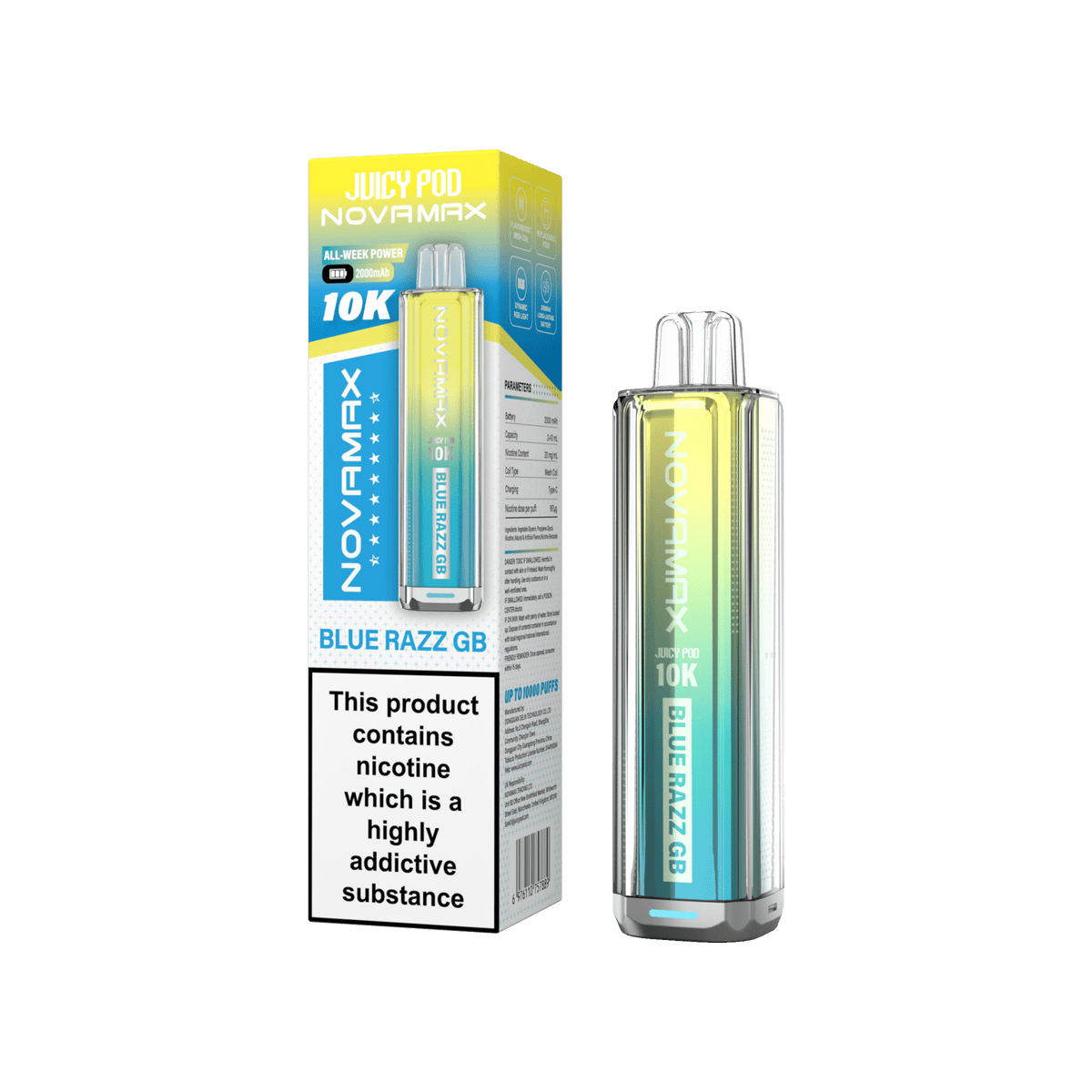 buy Juicy Pod Novamax 10k Prefilled Pod Vape Kit Pack of 5 at Wolfvapes.co.uk