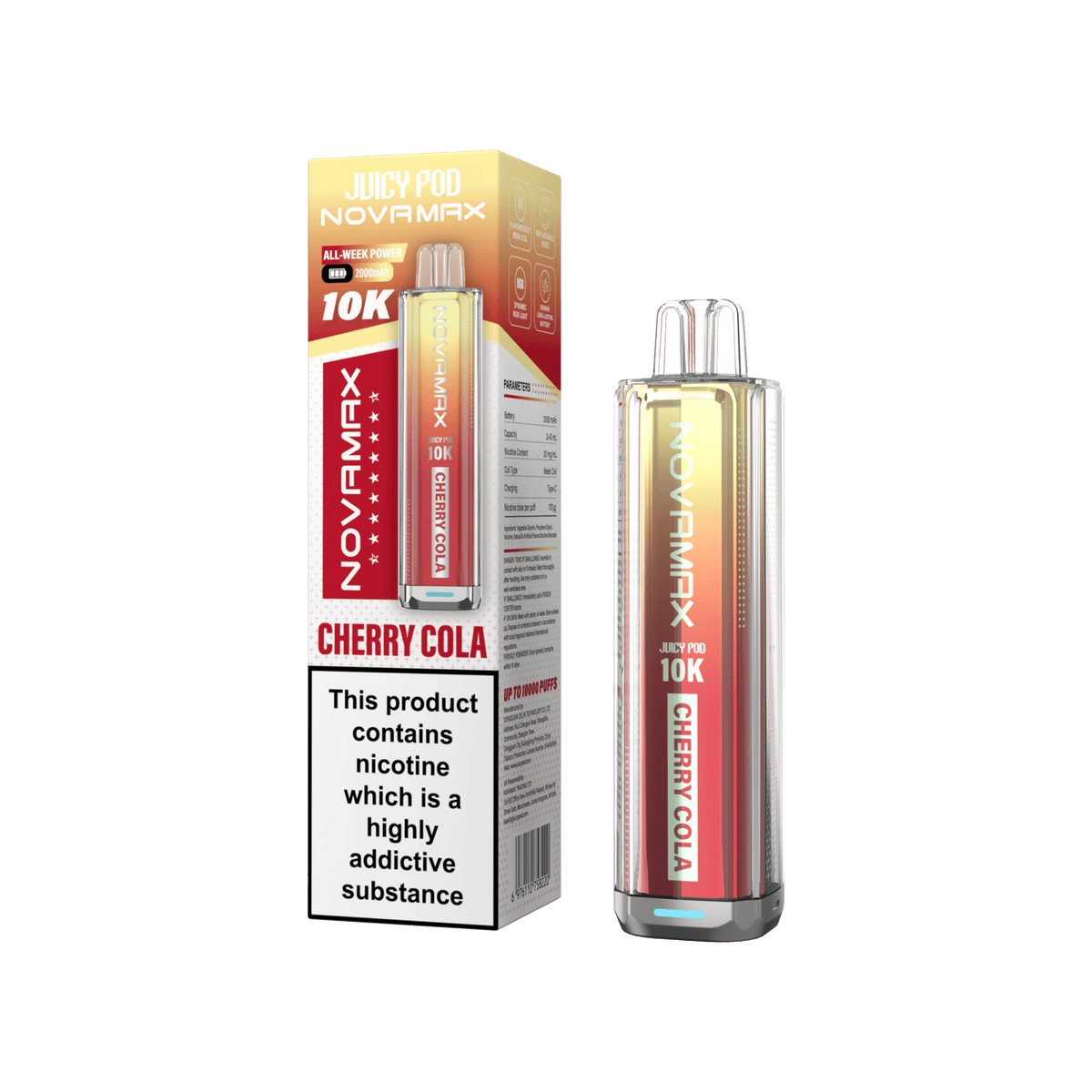buy Juicy Pod Novamax 10k Prefilled Pod Vape Kit Pack of 5 at Wolfvapes.co.uk