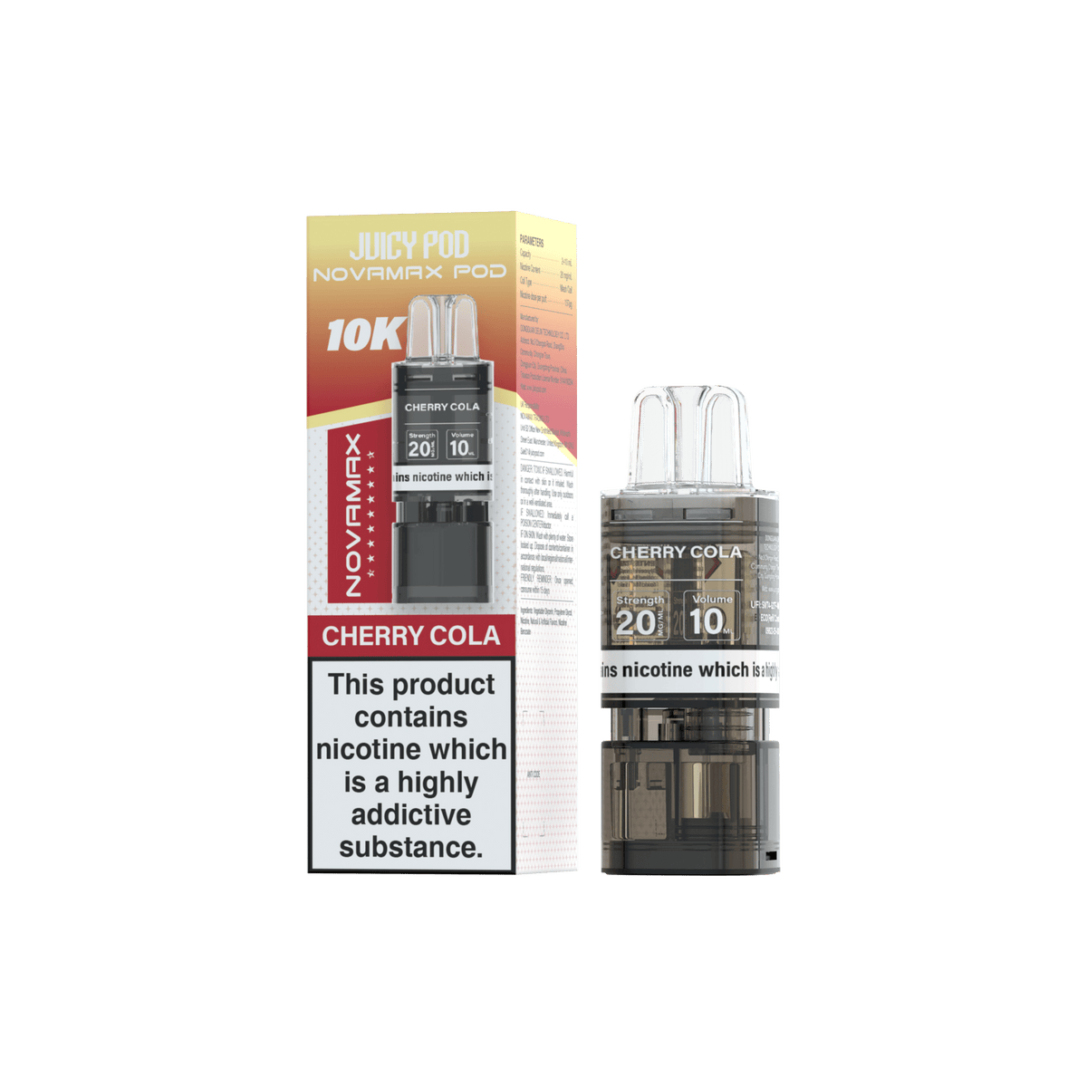 buy Juicy Pod Novamax 10k Replacement Pods - 10 pack at Wolfvapes.co.uk