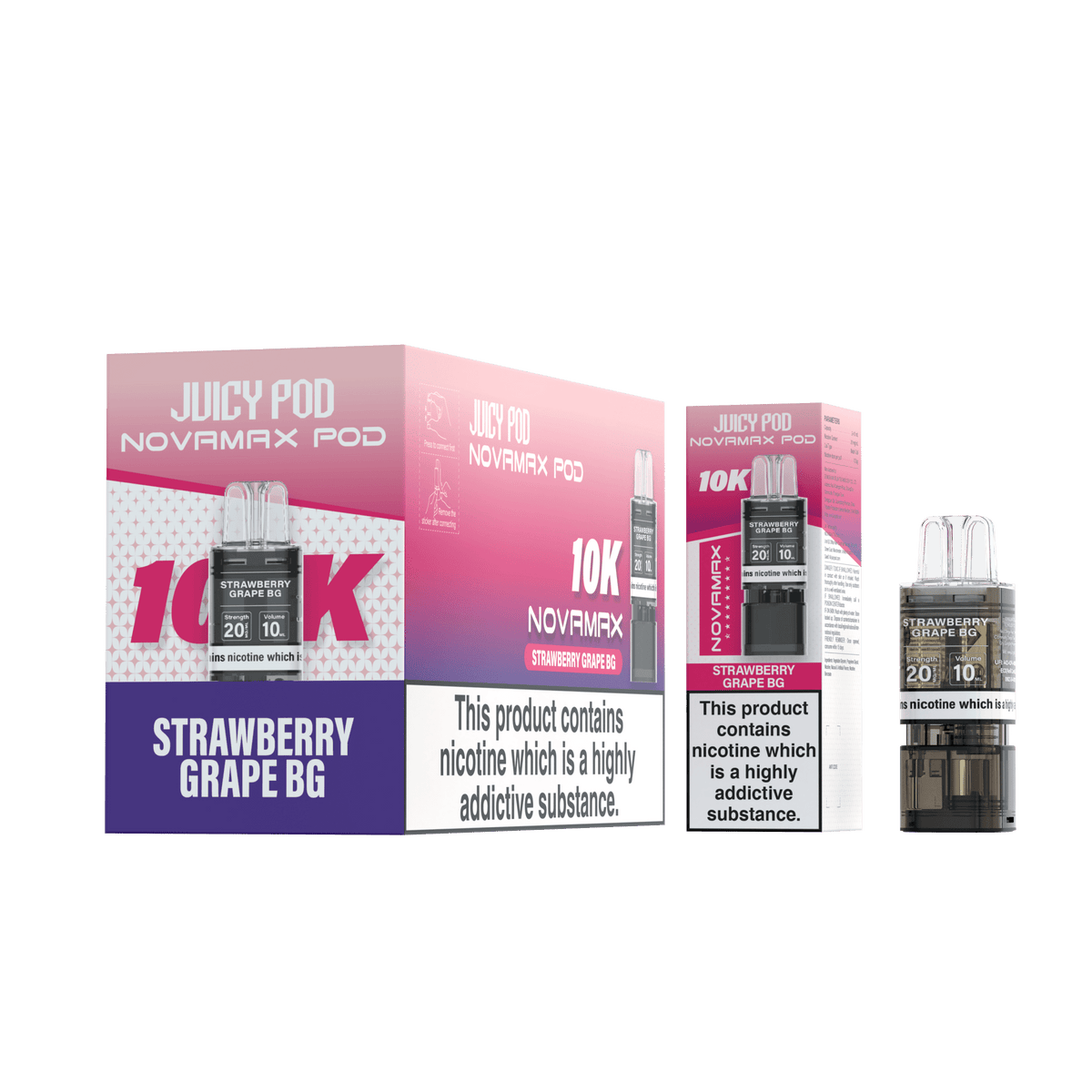 buy Juicy Pod Novamax 10k Replacement Pods - 10 pack at Wolfvapes.co.uk