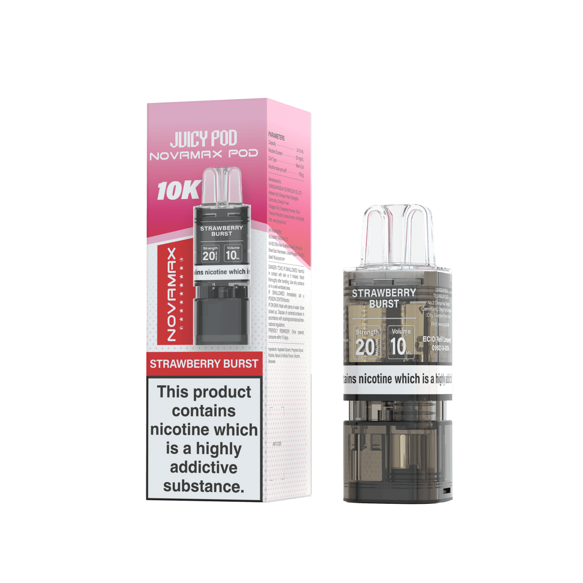 buy Juicy Pod Novamax 10k Replacement Pods - 10 pack at Wolfvapes.co.uk