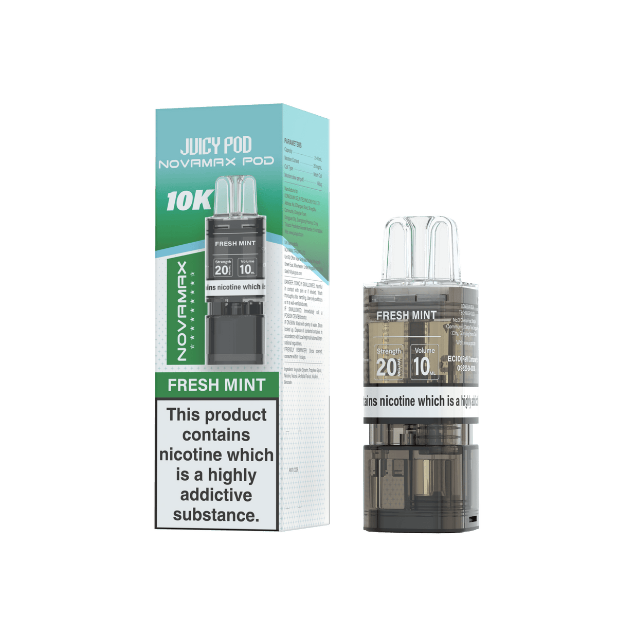 buy Juicy Pod Novamax 10k Replacement Pods - 10 pack at Wolfvapes.co.uk