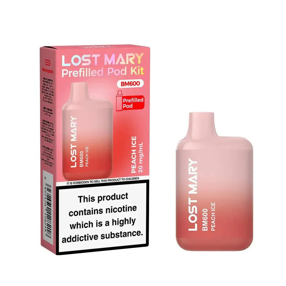 Lost Mary BM600 Prefilled Pod Vape Kit Box of 10 Lost Mary BM600 Prefilled Pod Vape Kit Box of 10