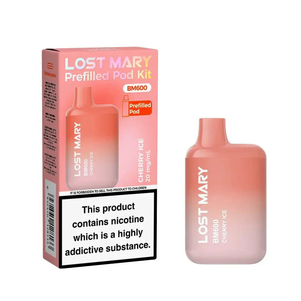 Lost Mary BM600 Prefilled Pod Vape Kit Box of 10 Lost Mary BM600 Prefilled Pod Vape Kit Box of 10