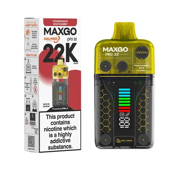 buy RELX Maxgo 22k Disposable Vape - Box of 5 at Wolfvapes.co.uk