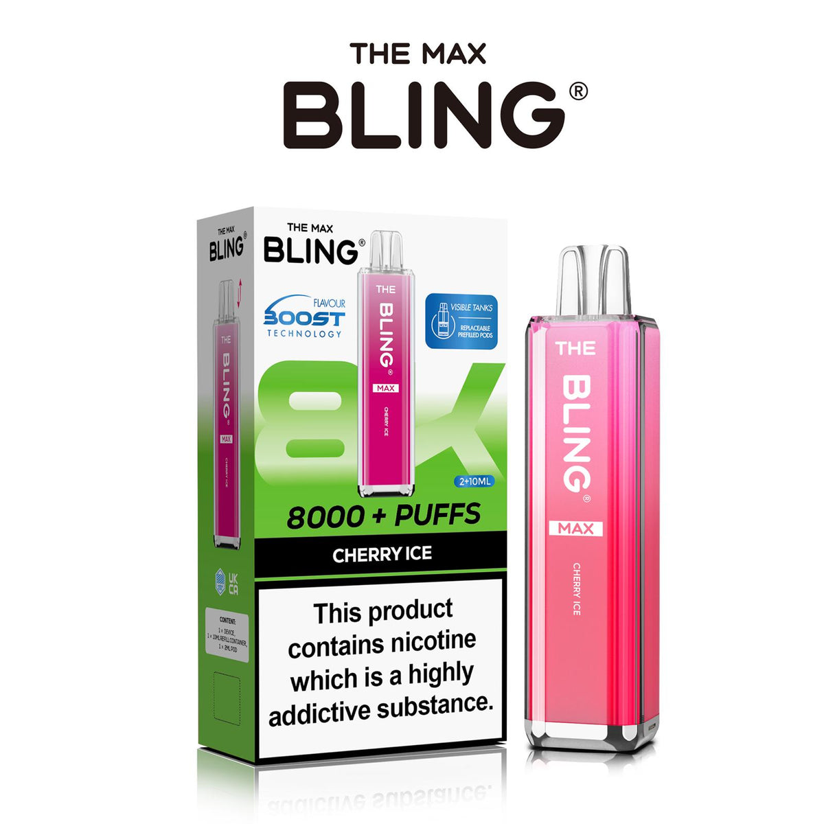 buy The Crystal Bling Max 8000 Preffilled Vape Kit Box of 5 at Wolfvapes.co.uk