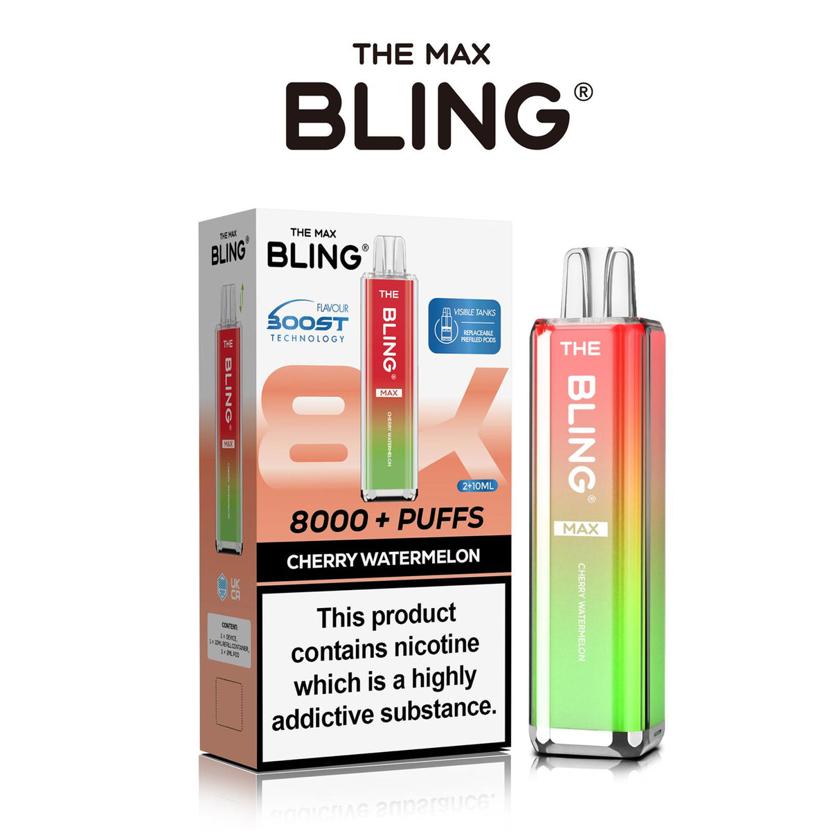 buy The Crystal Bling Max 8000 Preffilled Vape Kit Box of 5 at Wolfvapes.co.uk