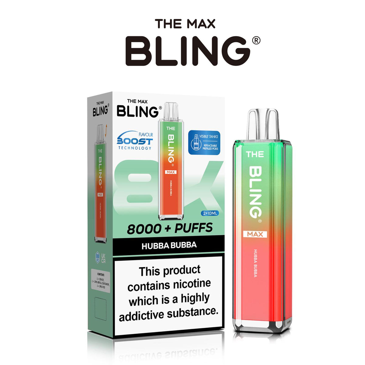 buy The Crystal Bling Max 8000 Preffilled Vape Kit Box of 5 at Wolfvapes.co.uk
