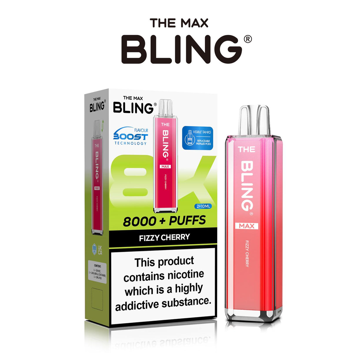buy The Crystal Bling Max 8000 Preffilled Vape Kit Box of 5 at Wolfvapes.co.uk
