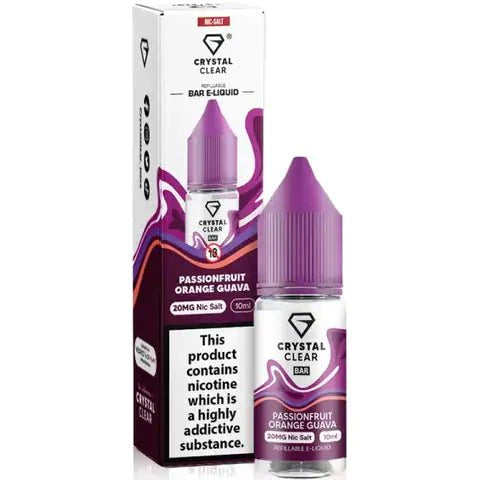 Crystal Clear Nic Salts 10ml- Pack Of 10 - YD VAPE STORE