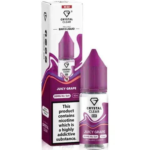 Crystal Clear Nic Salts 10ml- Pack Of 10 - YD VAPE STORE