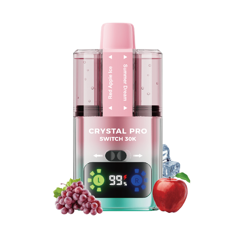 bulk wholesale Crystal Pro Switch 30k Vape Kit Box of 5 - Red Apple Ice / Summer Dream
