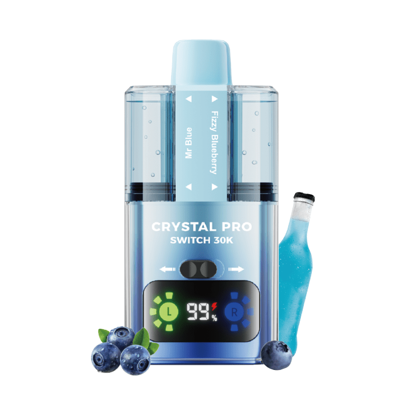bulk wholesale Crystal Pro Switch 30k Vape Kit Box of 5 - Mr Blue / Fizzy Blueberry