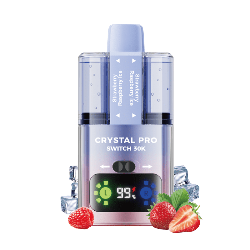 bulk wholesale Crystal Pro Switch 30k Vape Kit Box of 5 - Strawberry Raspberry Ice / Strawberry Raspberry Ice