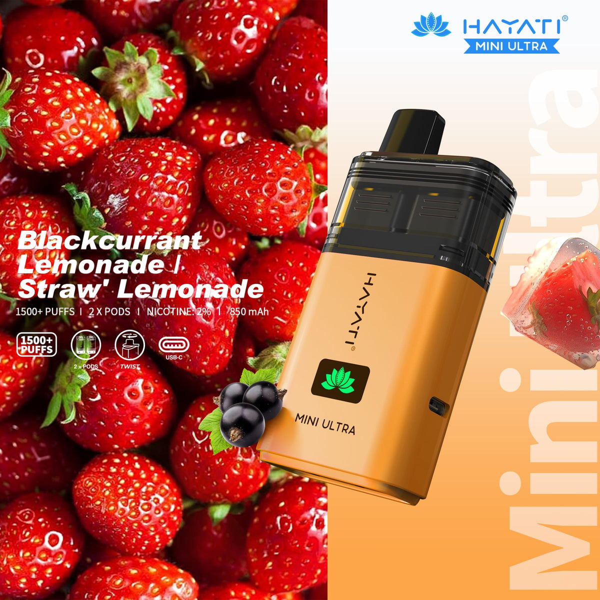 buy Hayati Mini Ultra 1500 Disposable Vape at Wolfvapes.co.uk