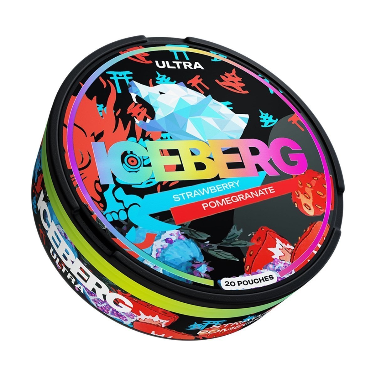Iceberg Nicotone Pouches - Pack of 10 - Strawberry Pomegranate