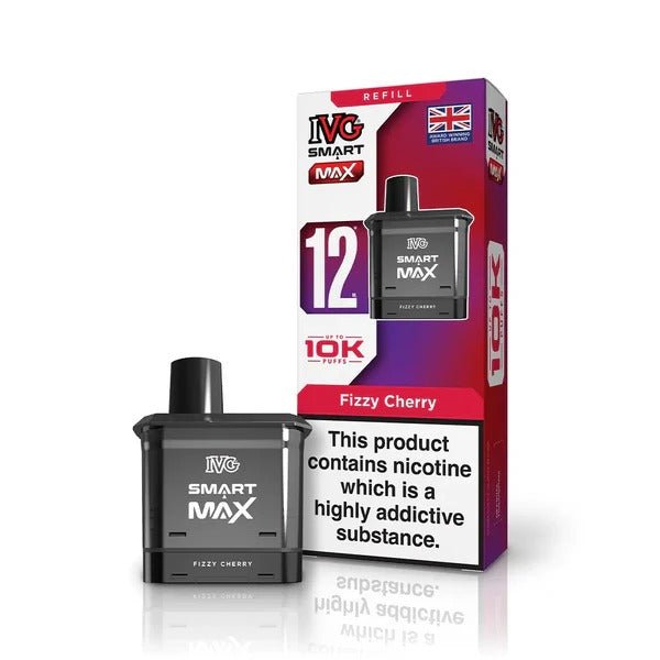 bulk wholesale IVG Smart Max 10k Prefilled Refill Pods Pack of 5 - Fizzy Cherry