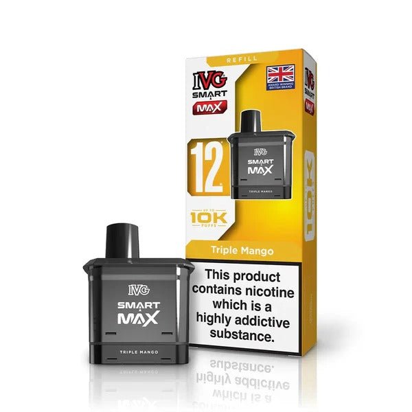 bulk wholesale IVG Smart Max 10k Prefilled Refill Pods Pack of 5 - Triple Mango