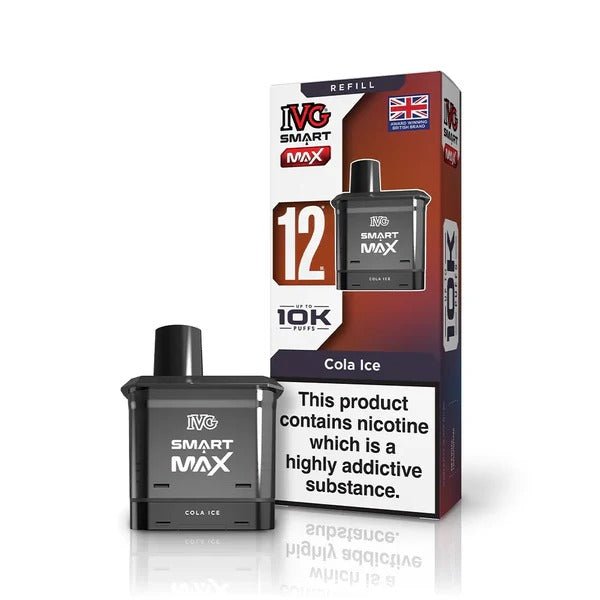 bulk wholesale IVG Smart Max 10k Prefilled Refill Pods Pack of 5 - Cola Ice