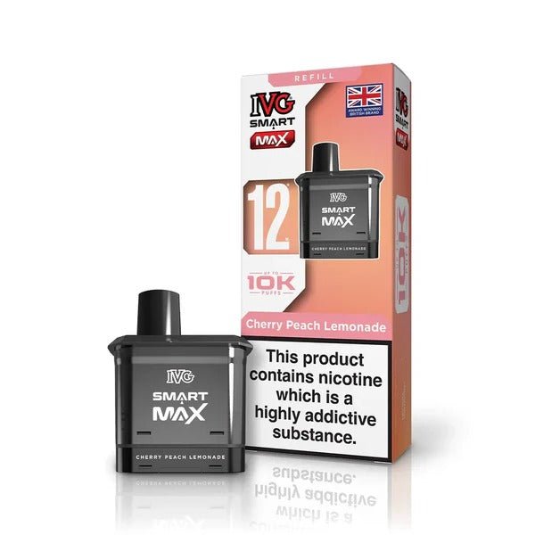 bulk wholesale IVG Smart Max 10k Prefilled Refill Pods Pack of 5 - Cherry Peach Lemonade