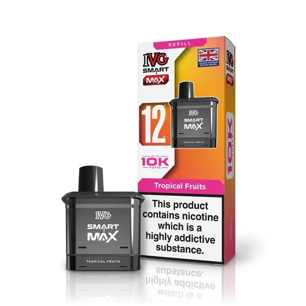 bulk wholesale IVG Smart Max 10k Prefilled Refill Pods Pack of 5 - Tropical Fruits