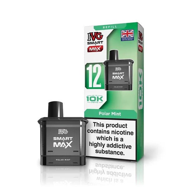 bulk wholesale IVG Smart Max 10k Prefilled Refill Pods Pack of 5 - Polar Mint