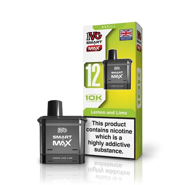 bulk wholesale IVG Smart Max 10k Prefilled Refill Pods Pack of 5 - Lemon and Lime