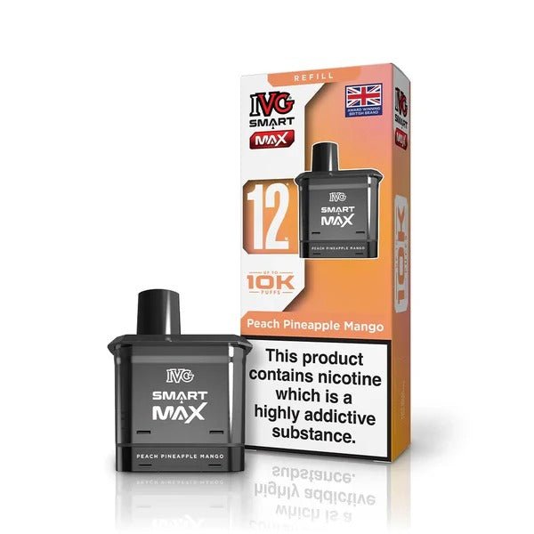 bulk wholesale IVG Smart Max 10k Prefilled Refill Pods Pack of 5 - Peach Pineapple Mango