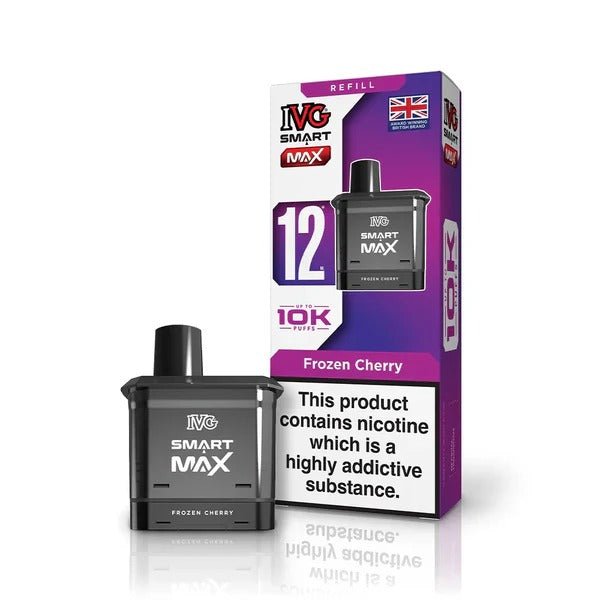 bulk wholesale IVG Smart Max 10k Prefilled Refill Pods Pack of 5 - Frozen Cherry