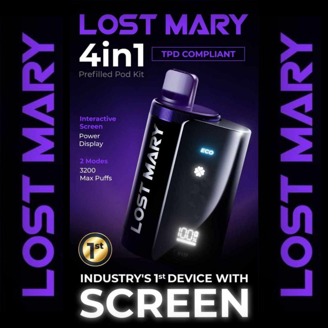 Lost Mary 3200 Puffs 4 in 1 Pre-filled Pod Vape Kit - Mcr Vape Distro