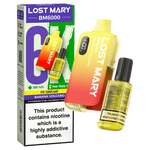 Lost Mary BM6000 Prefilled Disposable Vape Kit (Box of 5) - Wolfvapes.co.uk-Banana Volcano