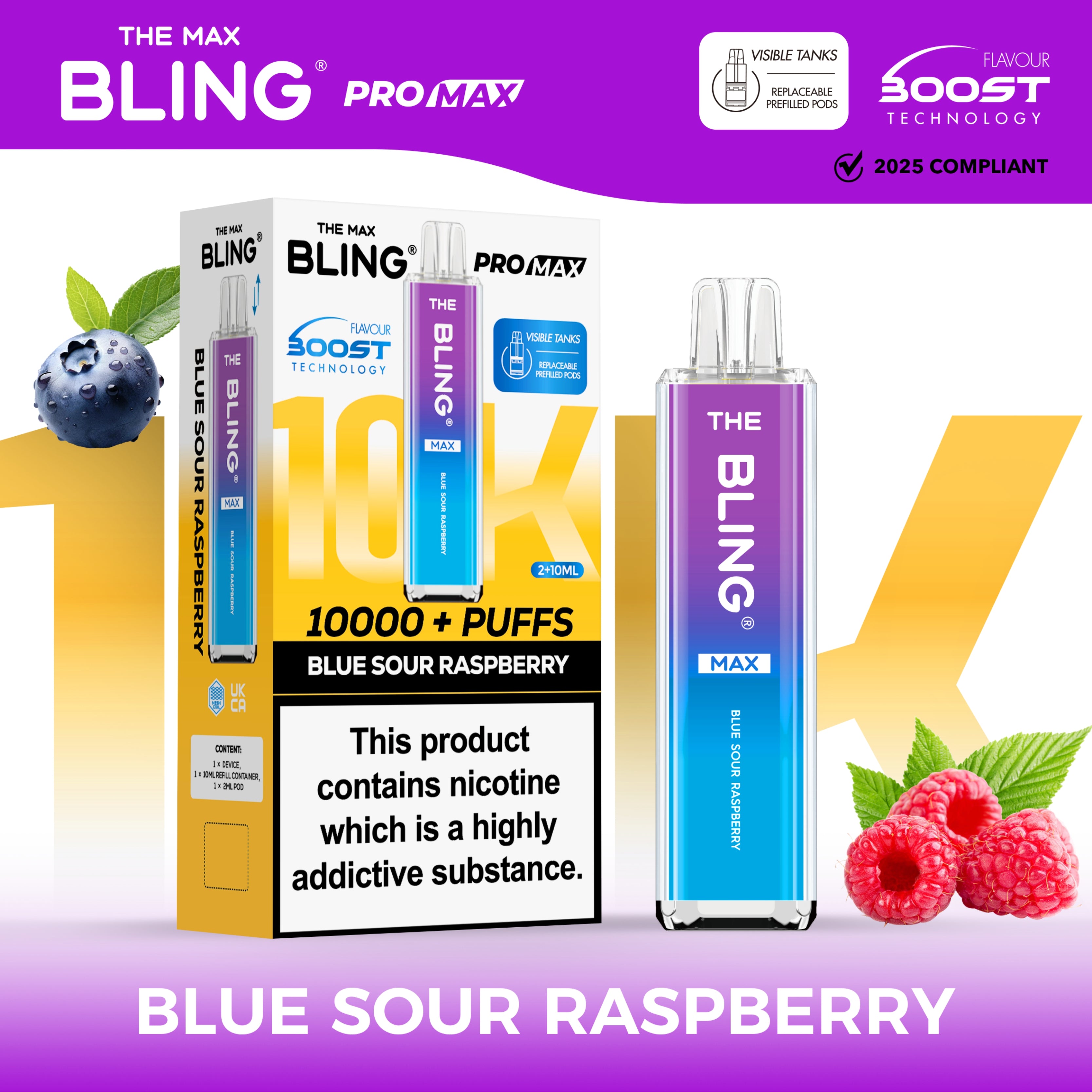 The Crystal Bling Max 10000 Preffilled Vape Kit Box of 5 The Crystal Bling Max 10000 Preffilled Vape Kit Box of 5