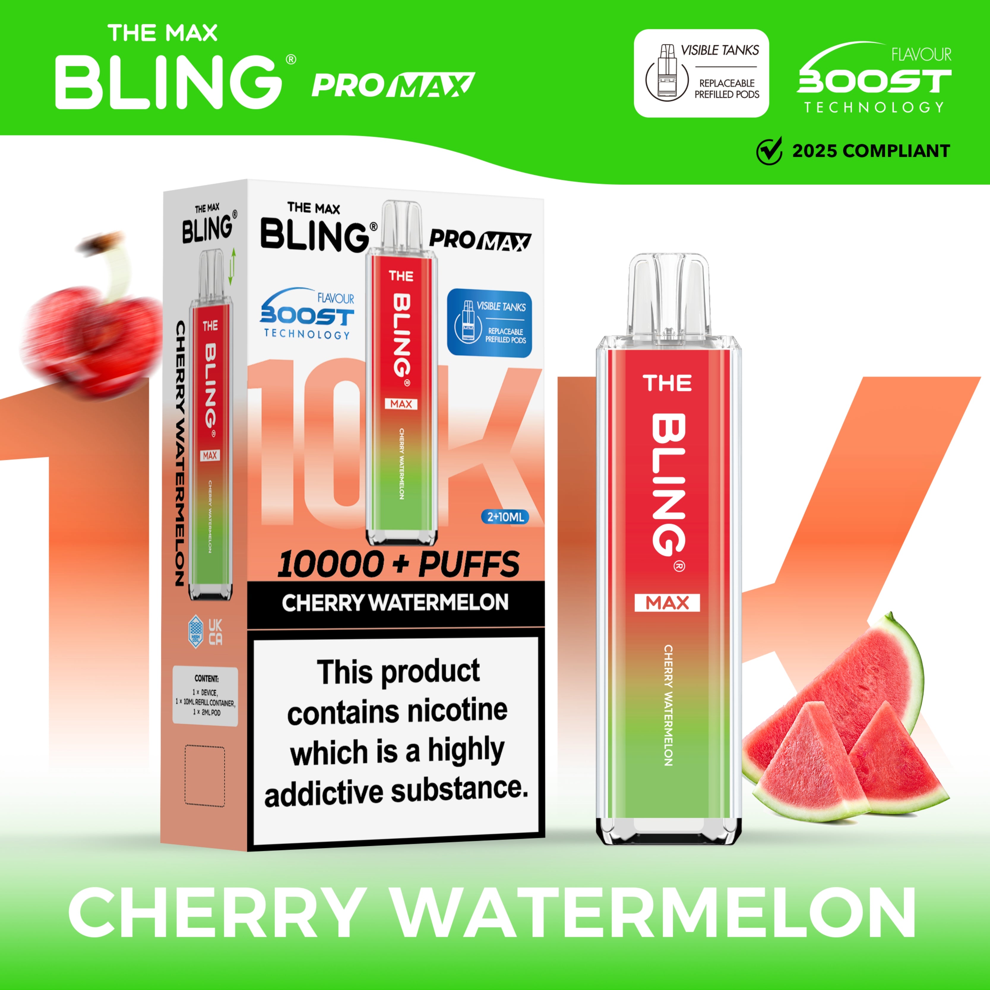 The Crystal Bling Max 10000 Preffilled Vape Kit Box of 5 The Crystal Bling Max 10000 Preffilled Vape Kit Box of 5