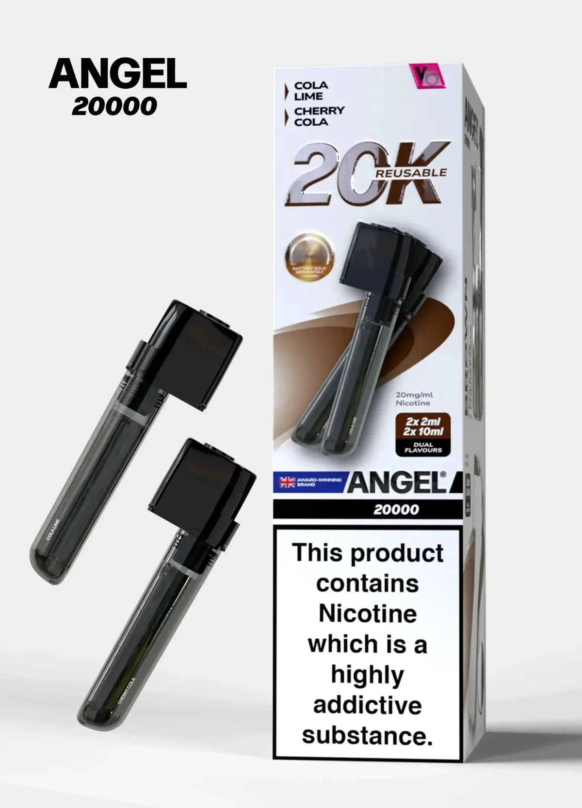 bulk wholesale Vapes Bars Angel 20000 Prefilled Pods Box of 5 - Brown Edition