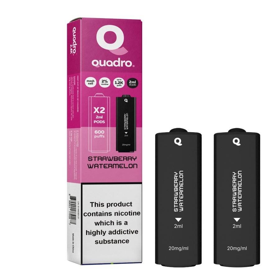 4 in 1 Quadro 2400 Puffs Replacement Pods Box of 10 - Mcr Vape Distro