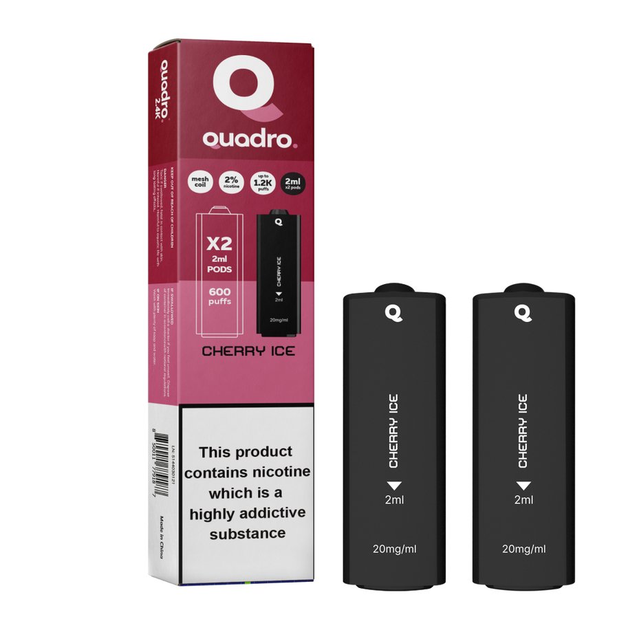 4 in 1 Quadro 2400 Puffs Replacement Pods Box of 10 - Mcr Vape Distro