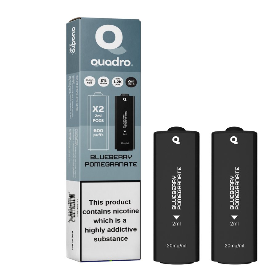 4 in 1 Quadro 2400 Puffs Replacement Pods Box of 10 - Mcr Vape Distro