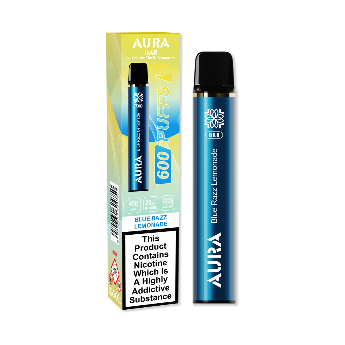 Aura Bar 600 Puffs Disposbale Vape Pod Box of 10