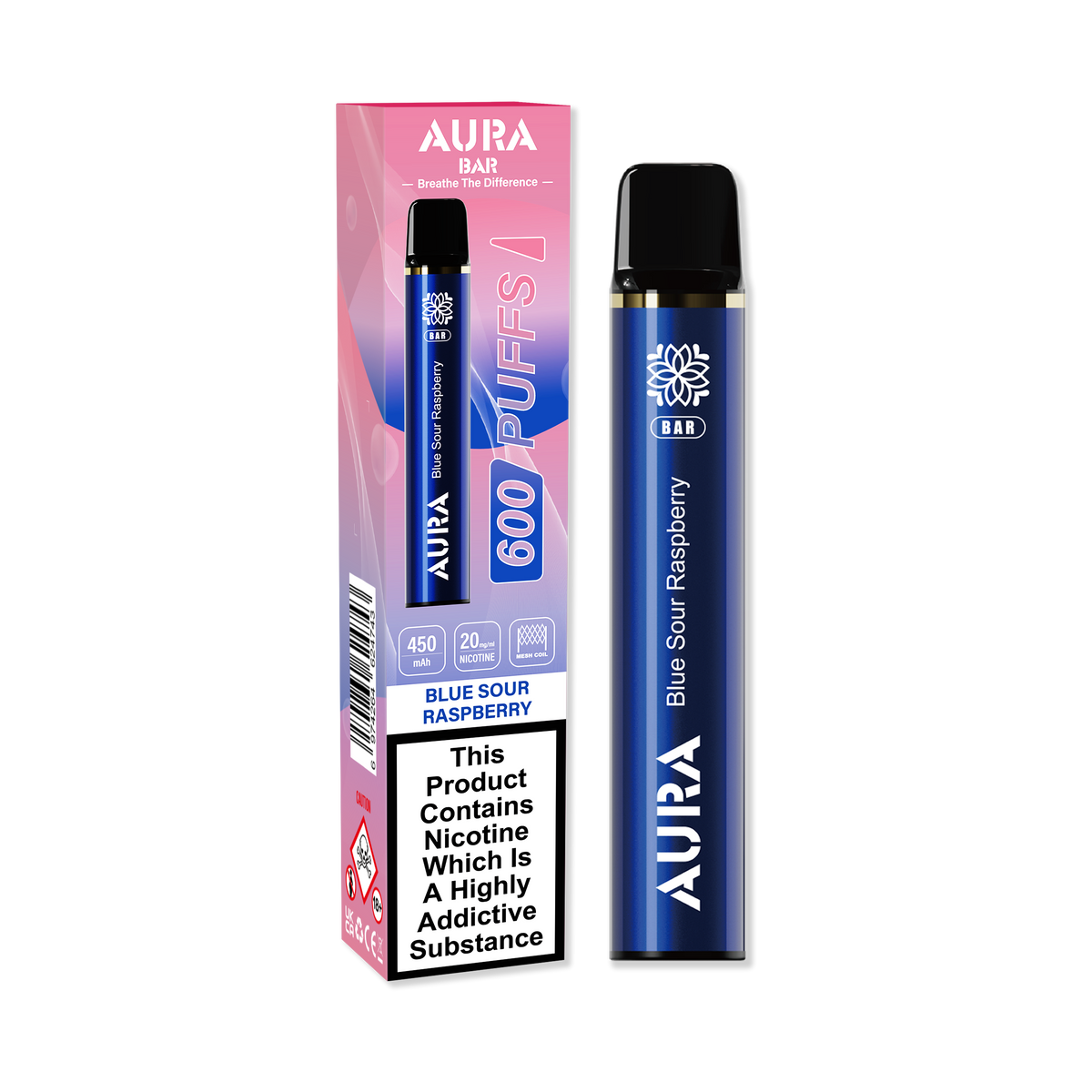 Aura Bar 600 Puffs Disposbale Vape Pod Box of 10