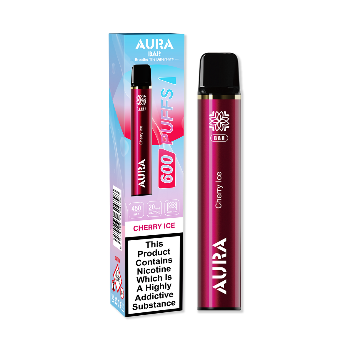 Aura Bar 600 Puffs Disposbale Vape Pod Box of 10