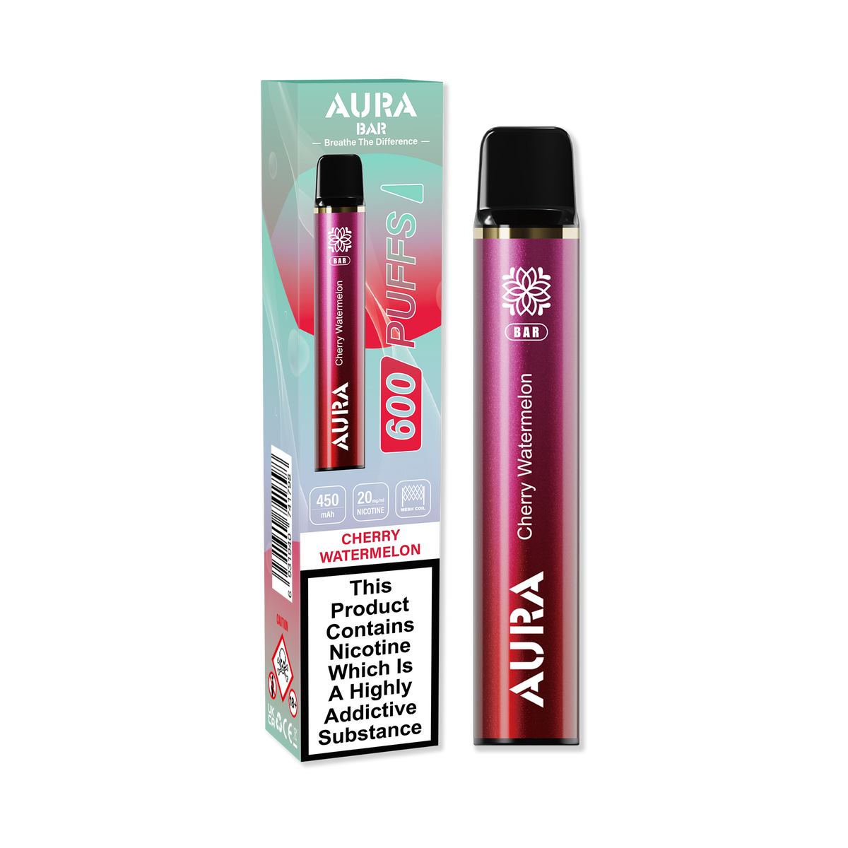 Aura Bar 600 Puffs Disposbale Vape Pod Box of 10